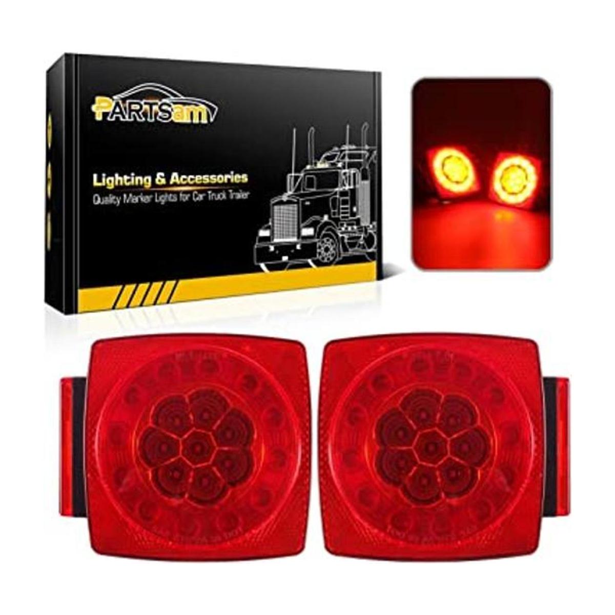 Partsam Kit de luces LED de remolque de 12 V kit de luces