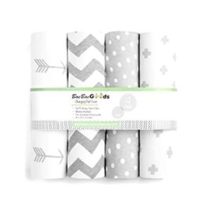 Funda para cambiador de bebé 4 unidades de algodón puro_1