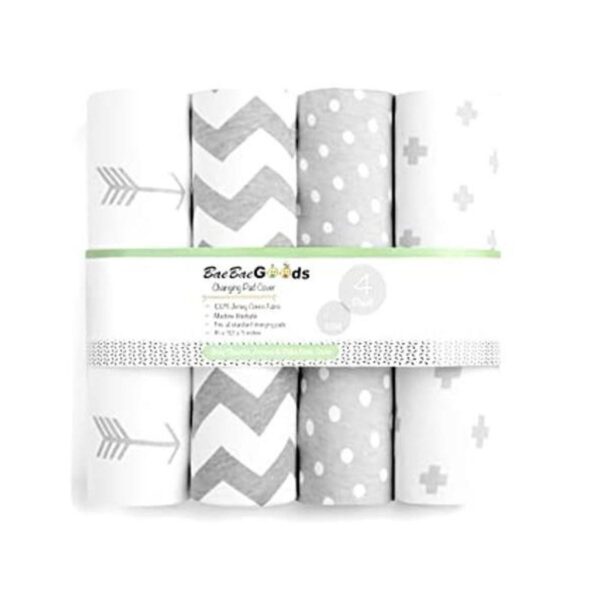 Funda para cambiador de bebé 4 unidades de algodón puro_1
