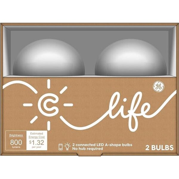 GE Lighting 44298 C A19 juego de 2 focos de luz led Life_2
