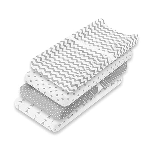 Funda para cambiador de bebé 4 unidades de algodón puro_3