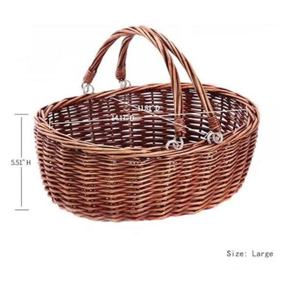 Cestas de mimbre para picnic con asas. Kingwillow marrón_2