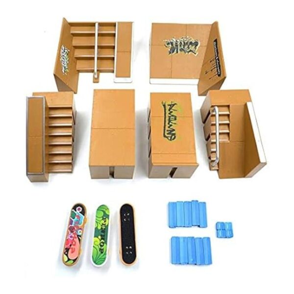 Set de pista de patinaje Kidsdream 8 piezas partes de_2