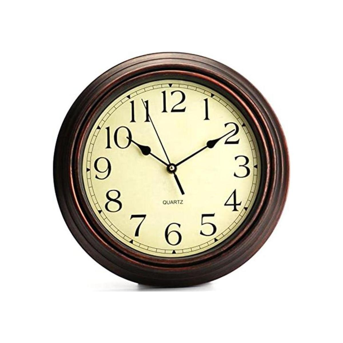 Bekith Reloj clásico redondo de 12 pulgadas reloj de
