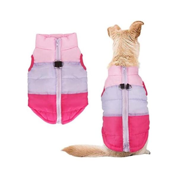 Idepet Abrigo para mascotas y gatos con correa color
