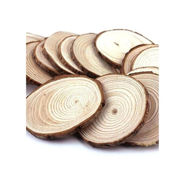 Goodlucky 225 Unfinished rodajas de madera natural_2