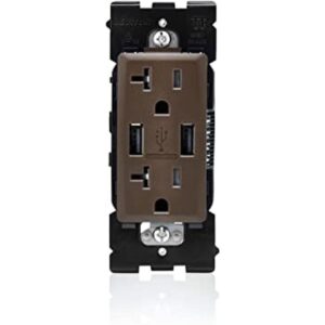 Leviton RUAA2WB Renu Cargador USB toma dúplex resistente_1
