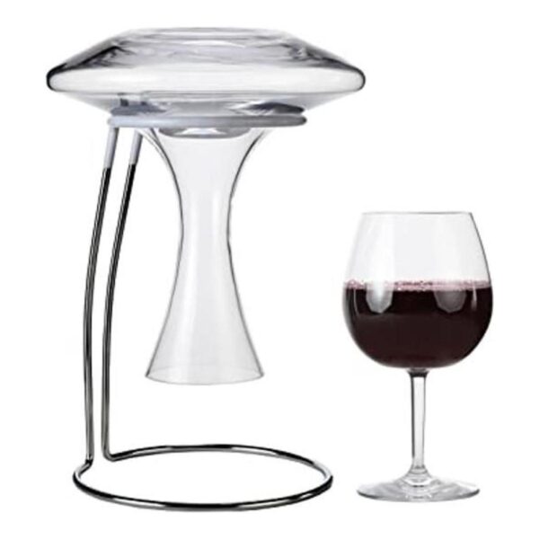 Lilys Home Decantador de vino con tapa de goma para_1