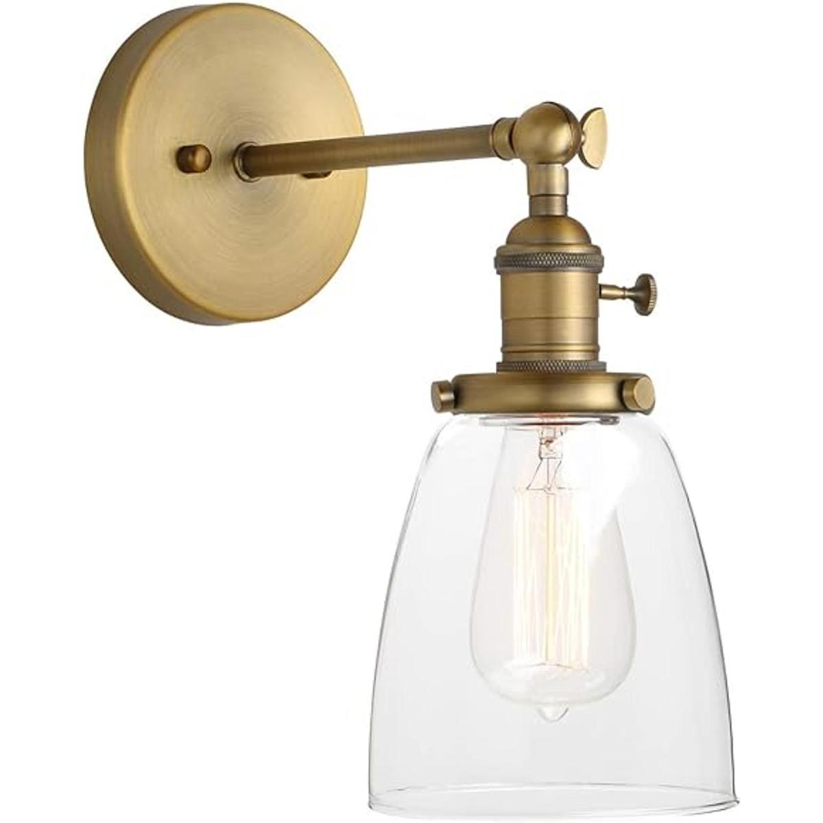 Pathson Aplique de pared vintage con interruptor de