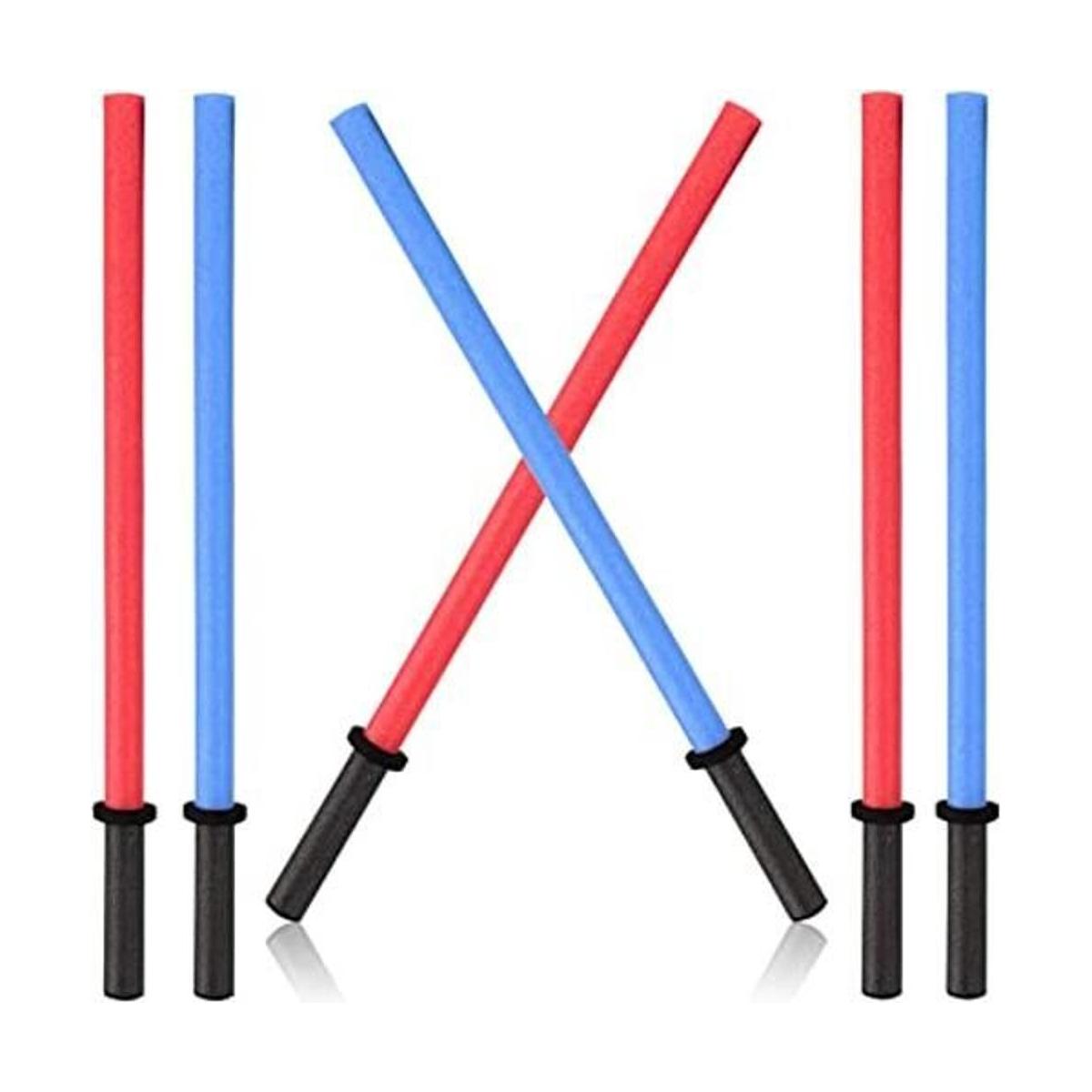 Set de 6 espadas sable de espuma ligera 29 pulgadas