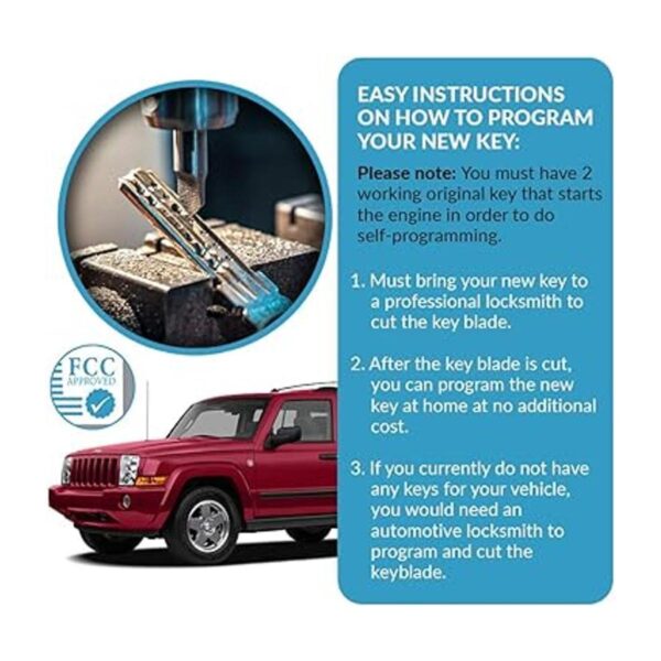 Keyless2Go llavero de repuesto para llave de 4 botones_5