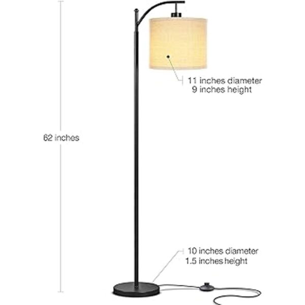 Brightech lámpara de pie LED cabo negro brilloso con_2