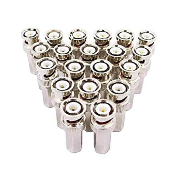 BeElion 20 conectores coaxiales BNC macho con giro coaxial_1