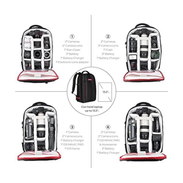 Beschoi Mochila de cámara bolsa de cámara para_2