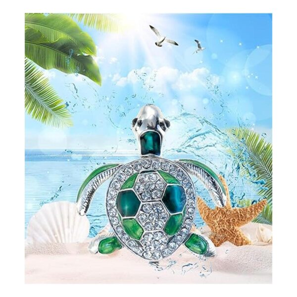 Puzzled Tortugas de mar nevera imanes con cristales