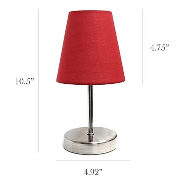 Simple Designs Home LT2013ORG2PK Lámpara de mesa con_3