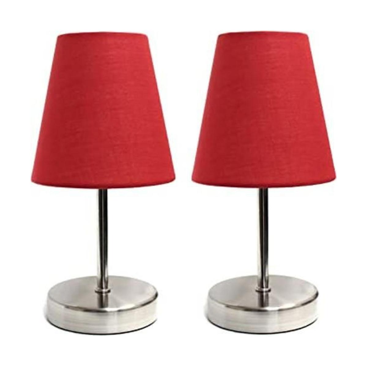 Simple Designs Home LT2013ORG2PK Lámpara de mesa con