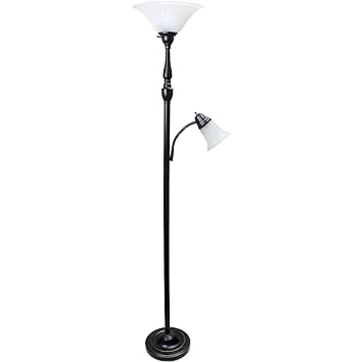 Elegant Designs LF2003RBZ Lámpara de pie con 2 luces para