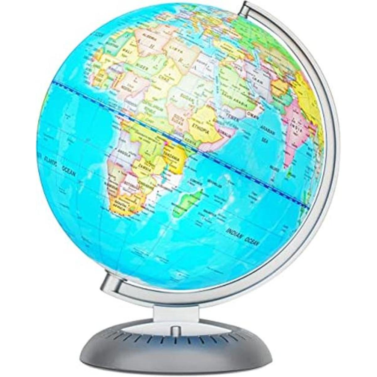 Globo del mundo iluminado para niños con soporte
