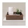 MyGift Cubo de almacenamiento de madera marrón rústico con_3