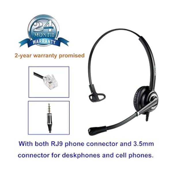 Auriculares de teléfono con conector RJ9 y conector de_6