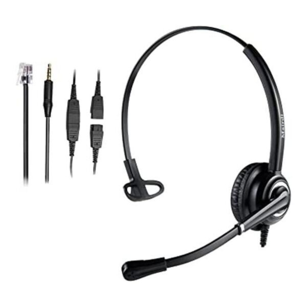 Auriculares de teléfono con conector RJ9 y conector de_1