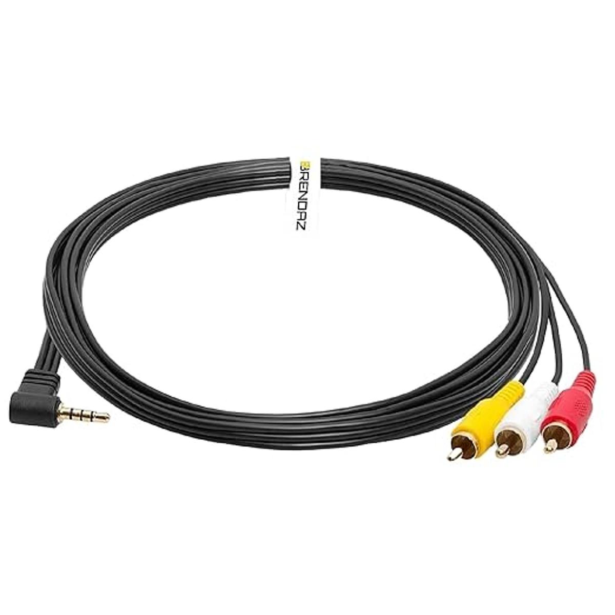 BRENDAZ Conector macho a 3 conectores RCA Cable de