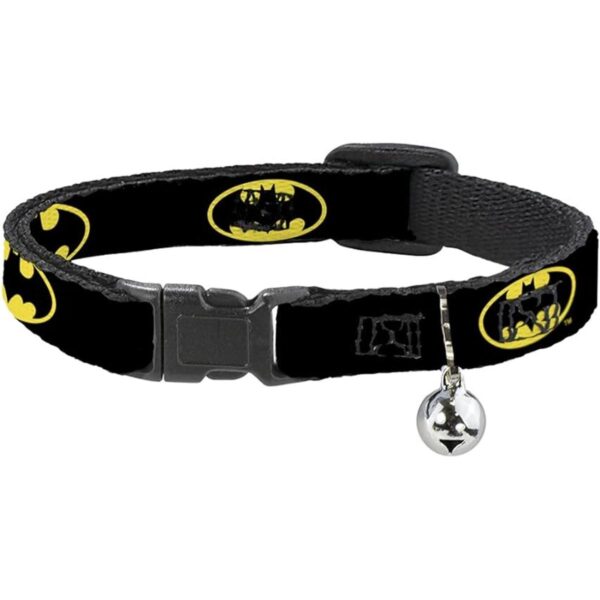 Collar de gato con hebilla Breakaway Batman Shield negro_1