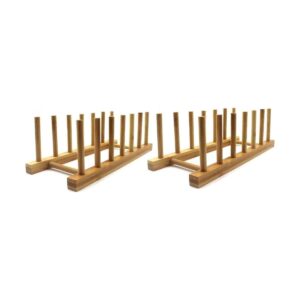 Rejilla de secado con soporte de bambú para organizar_1