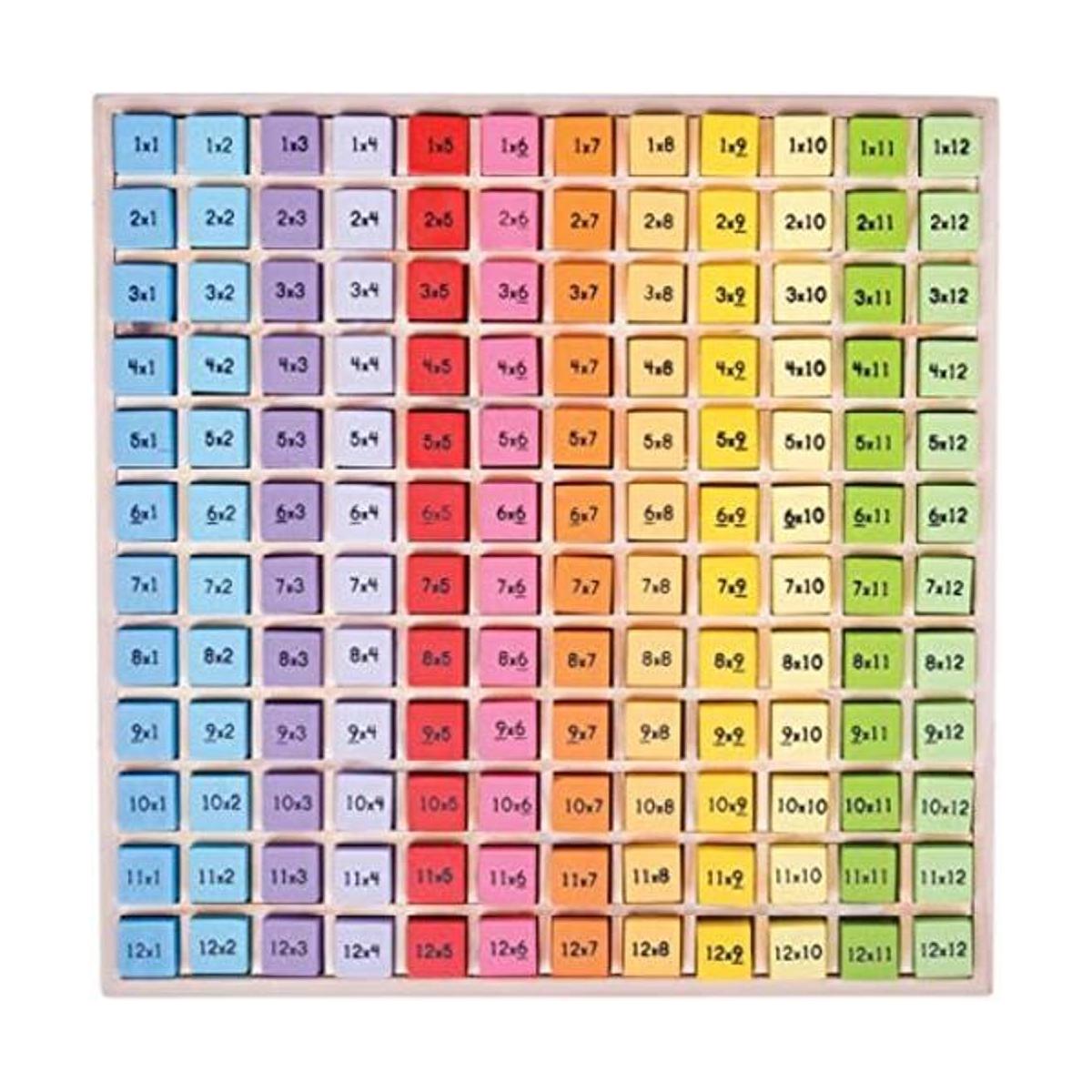 Bigjigs Toys Juego de mesa de multiplicación juguetes de
