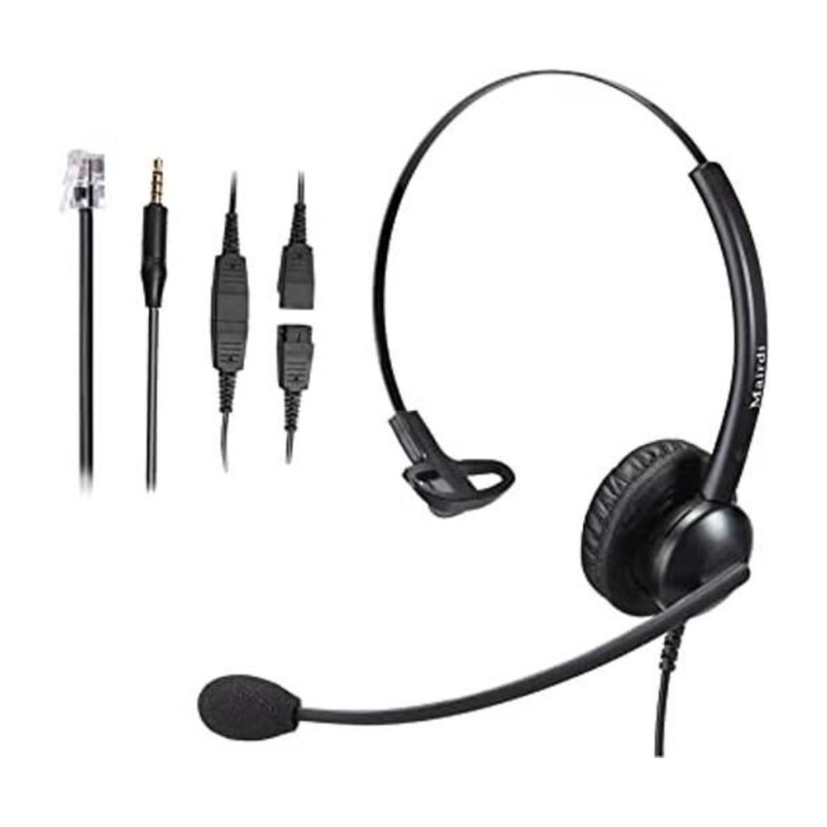 Auriculares de teléfono con conector RJ9 para teléfono