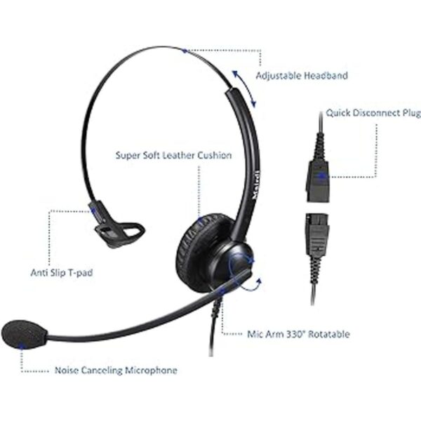 Auriculares de teléfono con conector RJ9 para teléfono_2