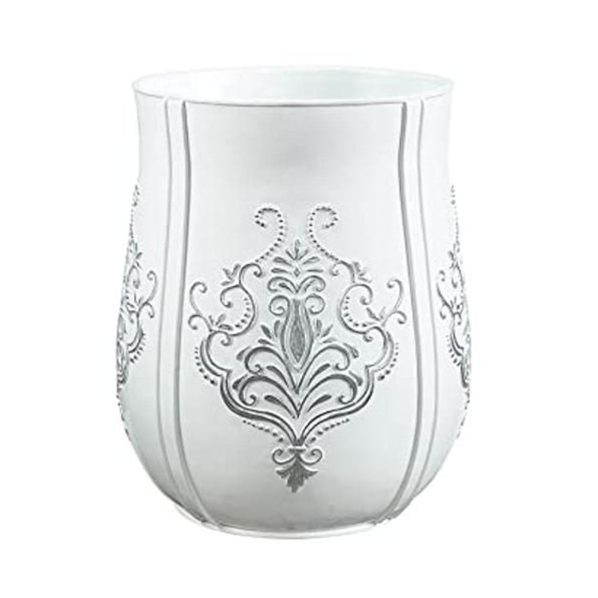 Creative Scents Bote de basura de baño blanco vintage