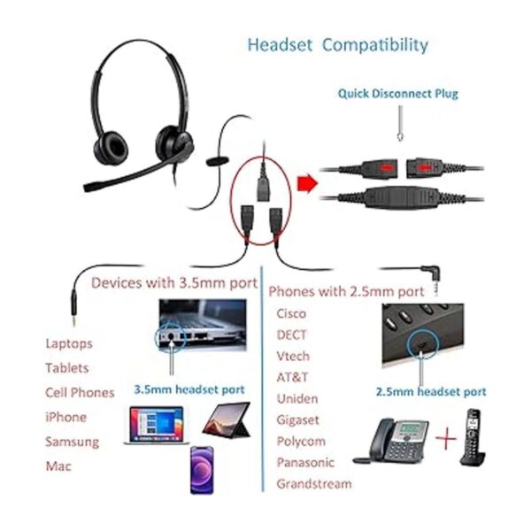 Auriculares de teléfono de 0.098 in con micrófono de_4
