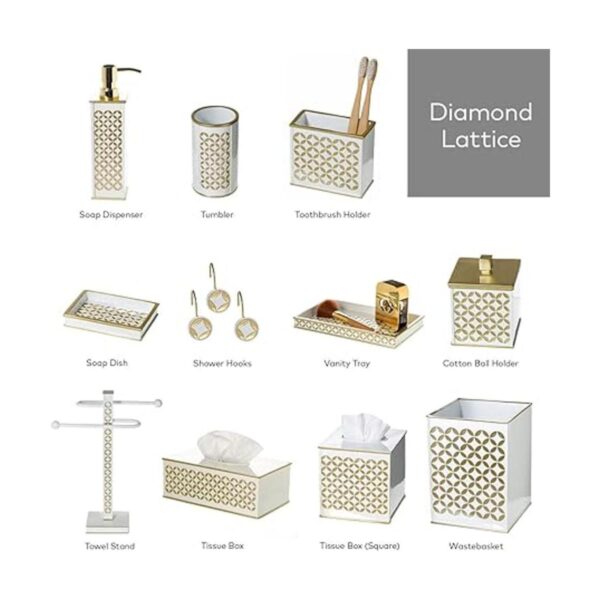 Diamond celosía para cepillo de dientes de baño 4.5 x 2.2_6