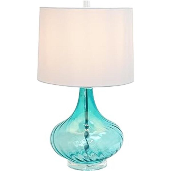 Elegant Designs LT3214BLU Lámpara de mesa de vidrio con_2