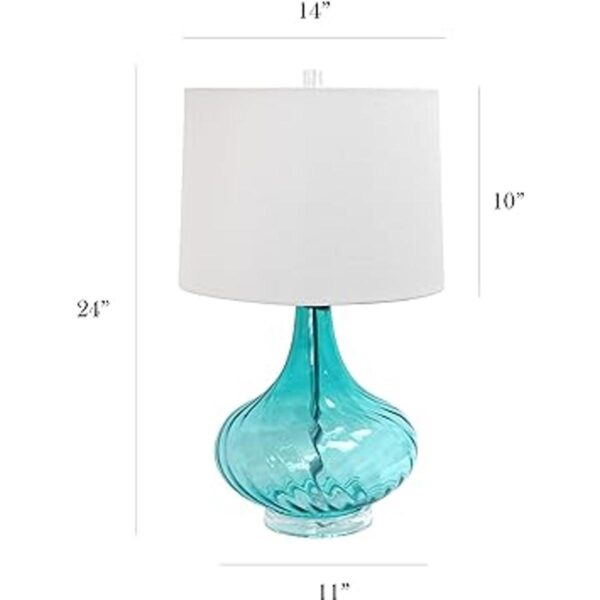 Elegant Designs LT3214BLU Lámpara de mesa de vidrio con_4