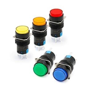 Baomain Botón pulsador de 0.630 in con interruptor_1