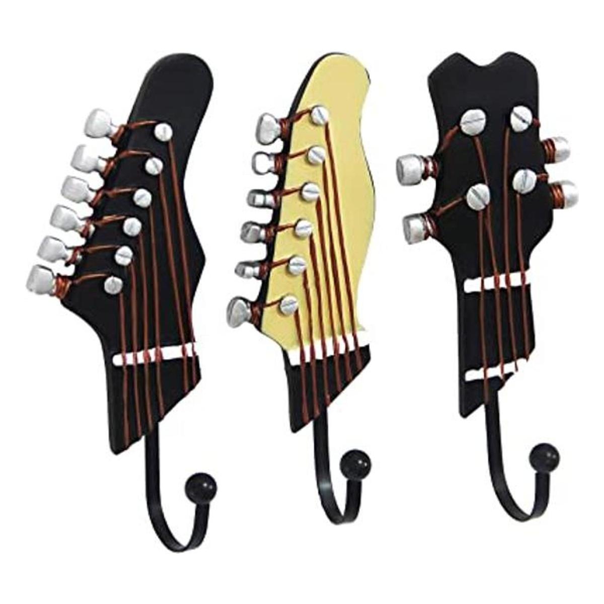 KUNGYO Ganchos decorativos en forma de guitarra vintage