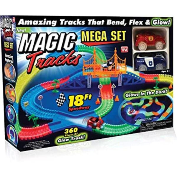Ontel Magic Tracks Mega Set con 2 LED auto de Carreras y_1