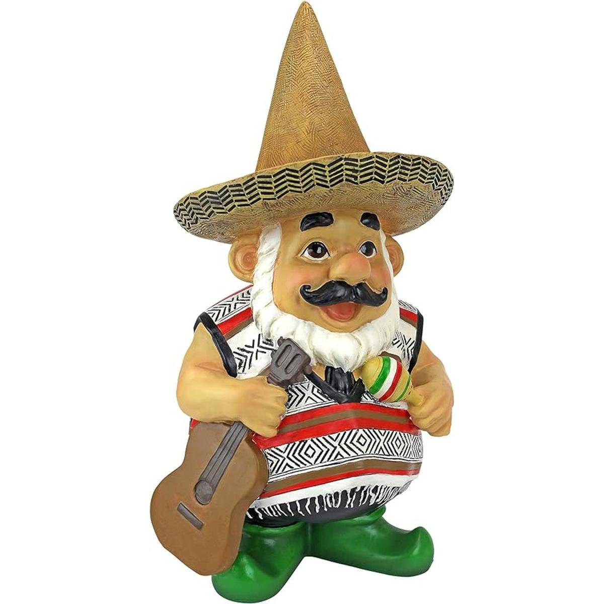 Design Toscano Estatua de gnomo Pancho the Mariachi