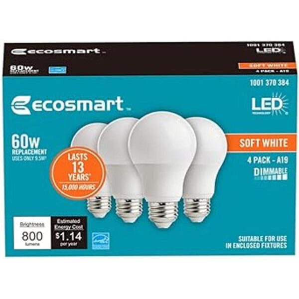Ecosmart Bombilla LED regulable equivalente a 60 W luz_2