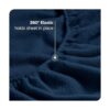 Juego sábanas de cobija polar Lana Azul oscuro gemelo_4
