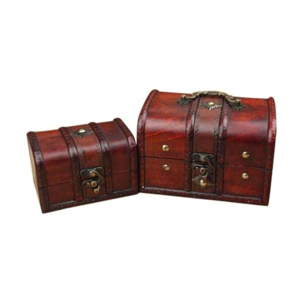 Coolrunner Caja de madera vintage antigua 2 unidades con_1