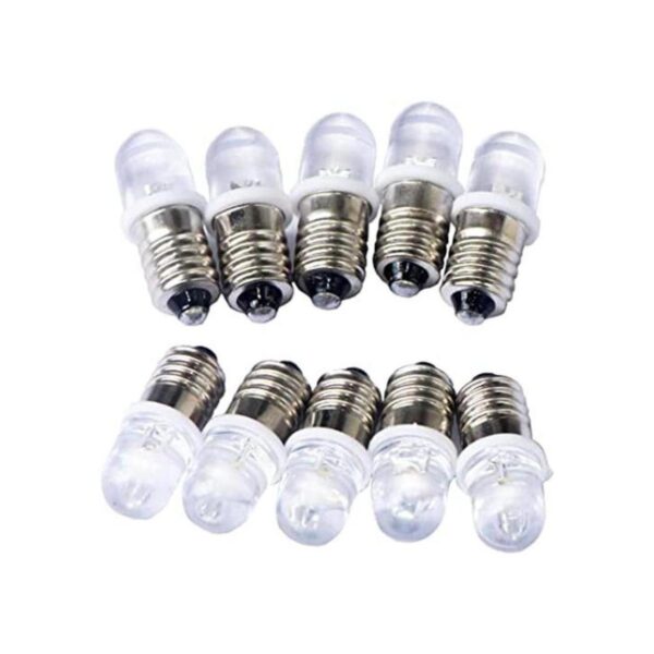 GutReise 10 bombillas LED de 3 V con rosca E10 10 bases_1