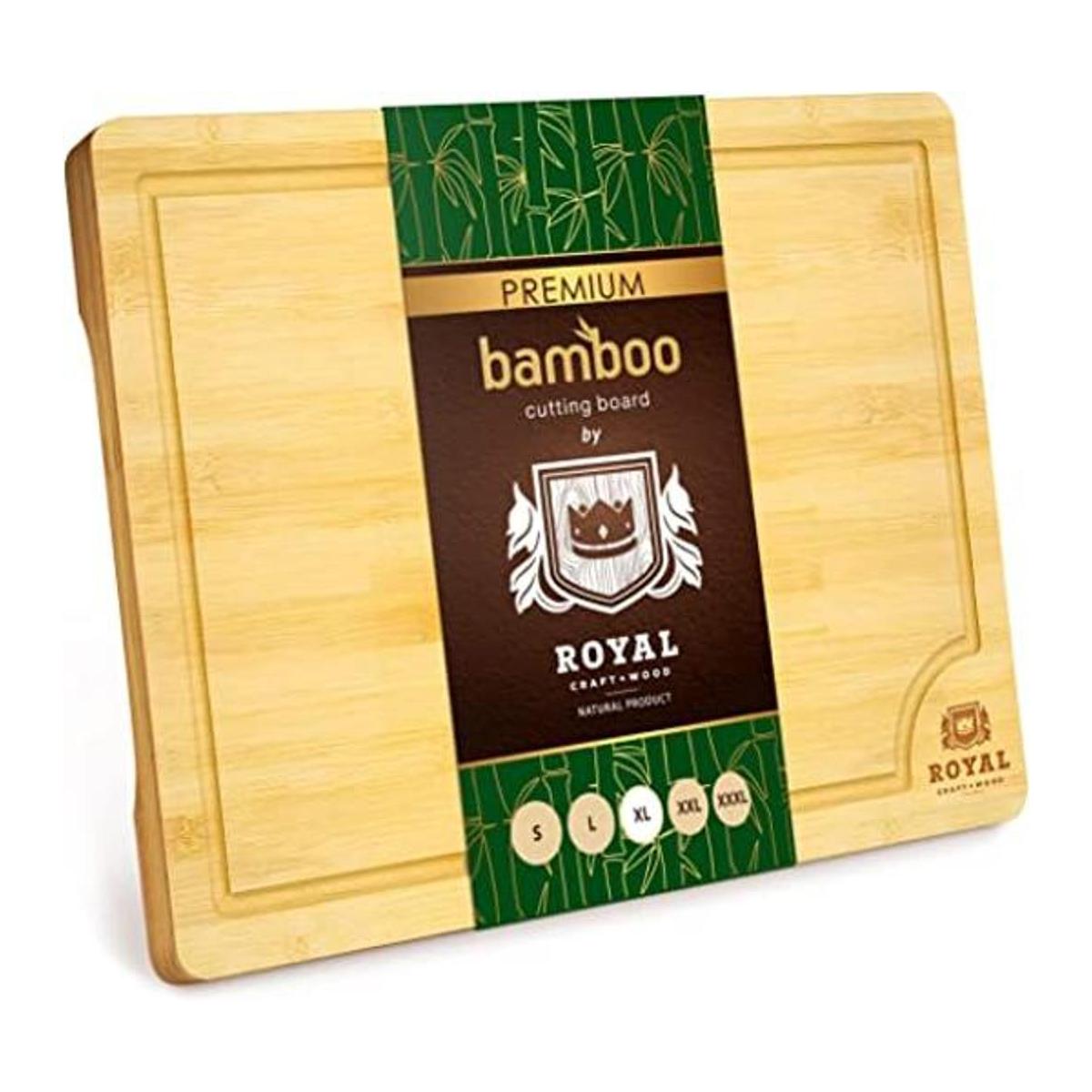 Tabla de cortar de bambú orgánico con ranura de jugos