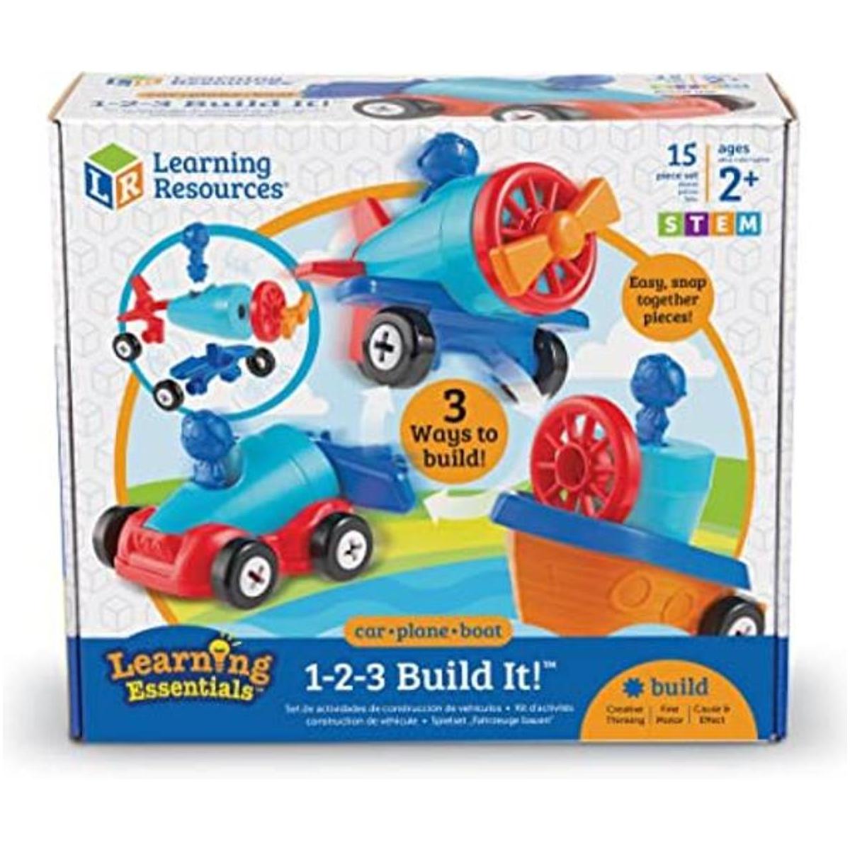 Learning Resources 123 Construirlo Coche barco avión
