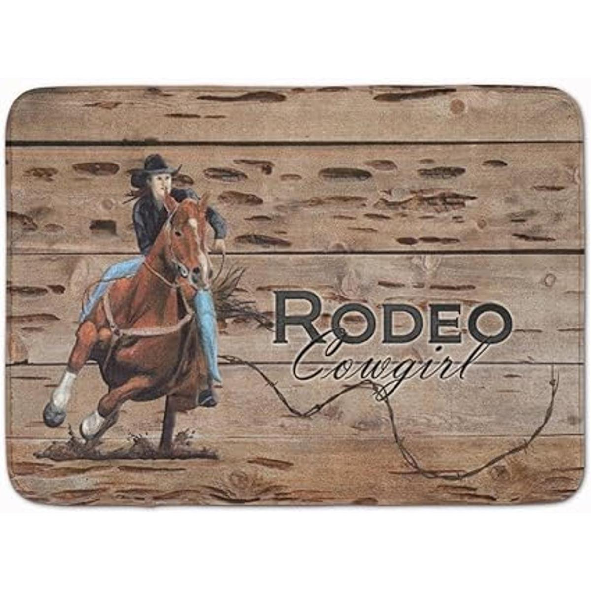 Carolines Treasures SB3055RUG Rodeo Cowgirl Barrel Racer