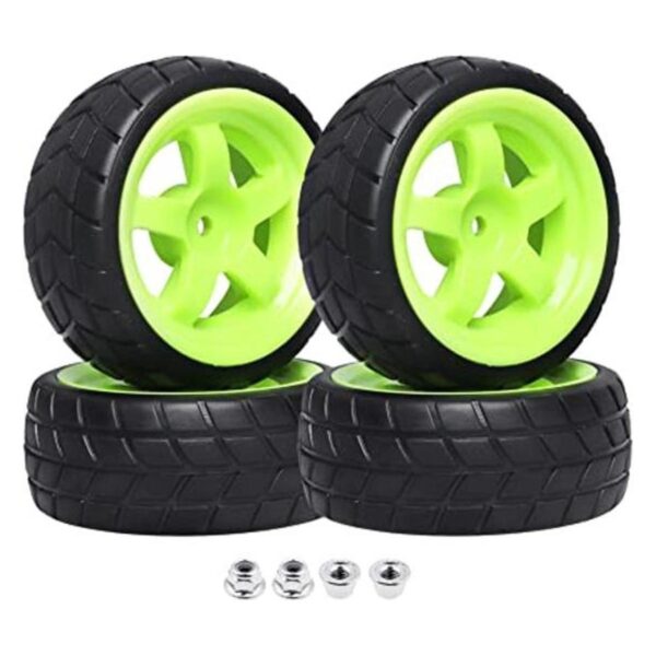 Paquete de 4 neumáticos de goma RC de 1.024 in de ancho_1