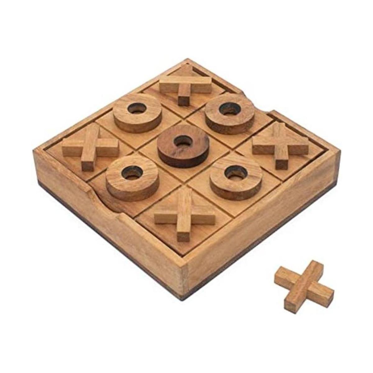 Juego de mesa de madera Tic Tac Toe Juego de mesa de